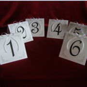 Карточки с номерами столов с орнаментом 3