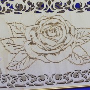 Деревянный сундучок с розой на свадьбу 114